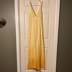 Yellow Ombre Maxi Dress organic cotton